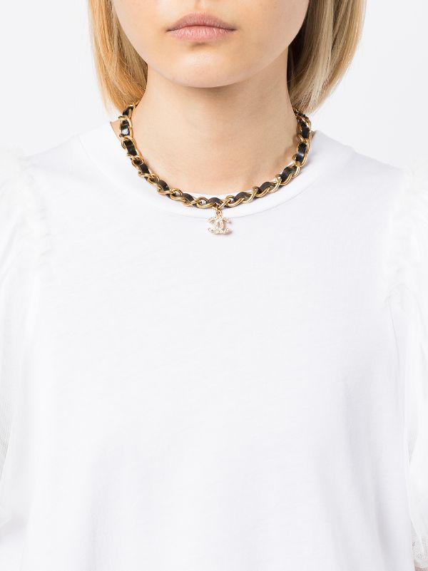 Chanel Leather Chain Necklace