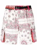 sacai bandana-print cargo shorts - White