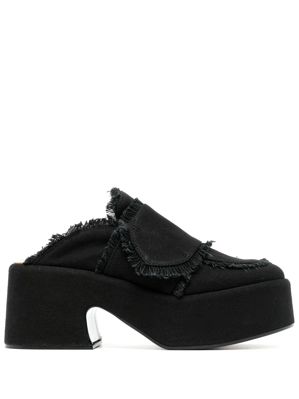 

Nº21 80mm platform mules - Black