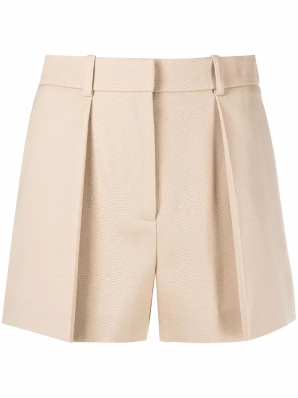 Lanvin Pleated wool-blend Shorts - Farfetch