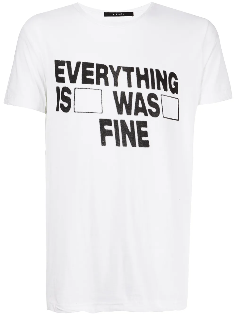 

Ksubi playera I'm Fine - Blanco