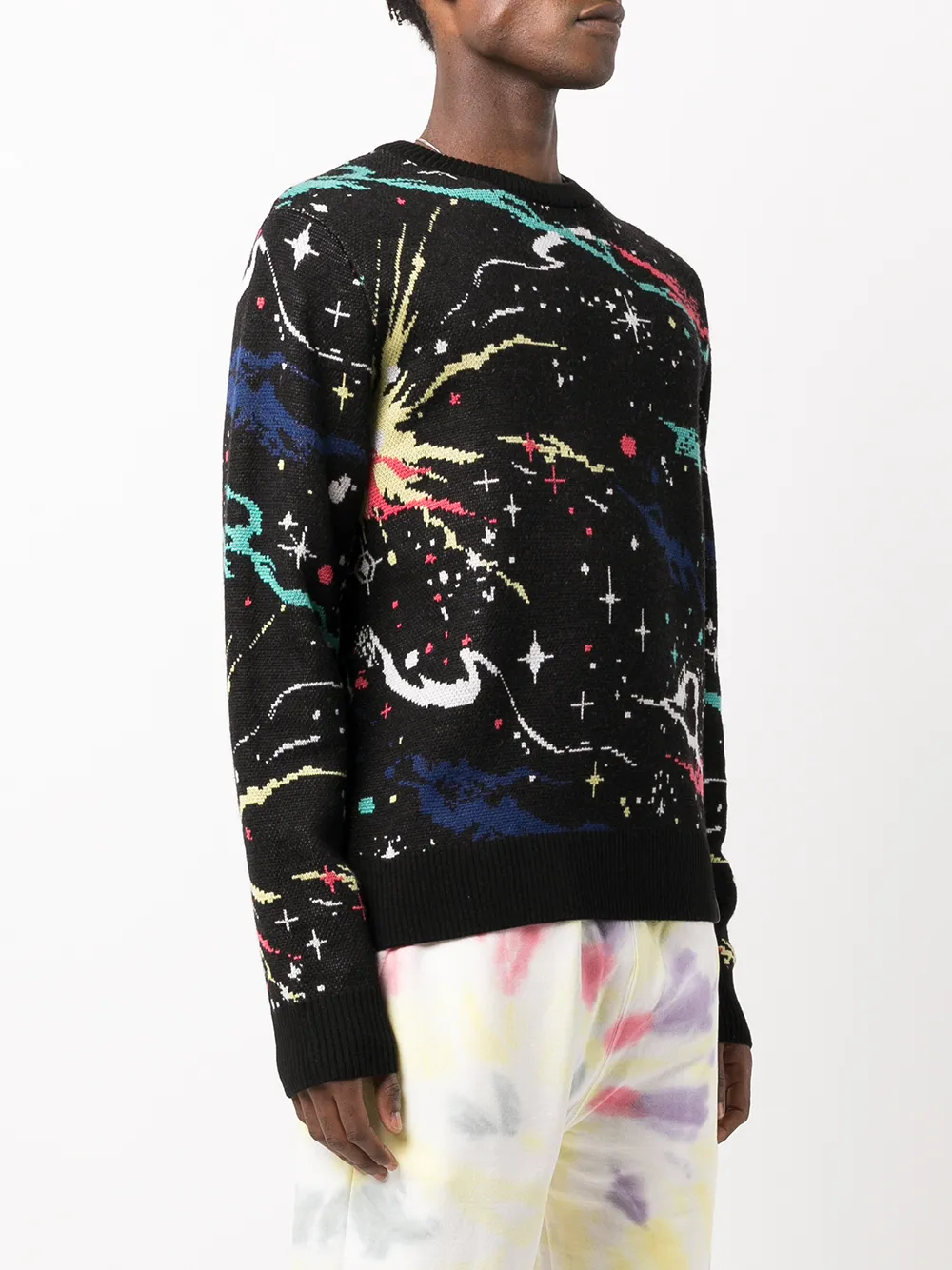  Billionaire Boys Club Pullover Mit Farbklecks Print   Schwarz 