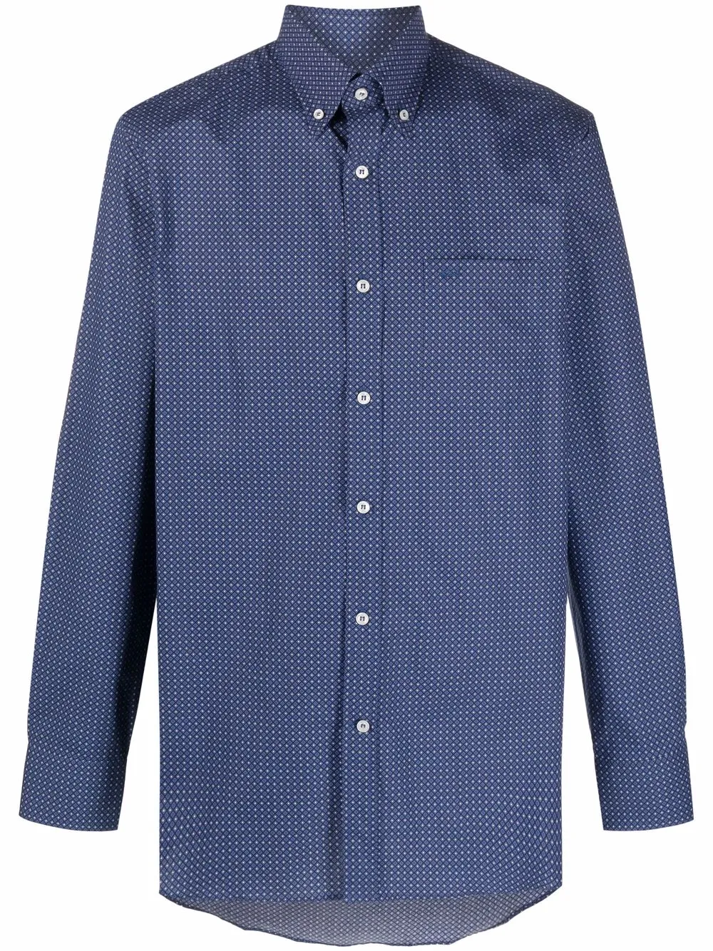 

Paul & Shark geometric-print long-sleeve shirt - Blue