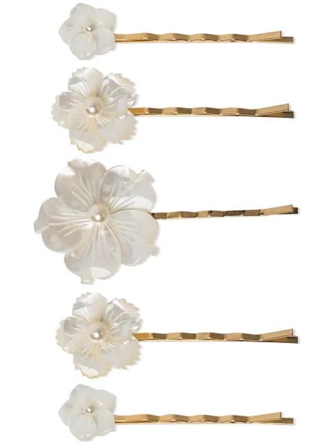 Jennifer Behr floral-pearl bobby pin set