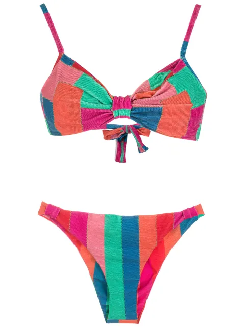Amir Slama bikini con motivo patchwork 