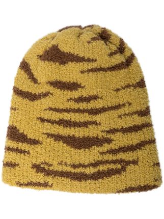 The Elder Statesman tiger-knit silk-cashmere Hat - Farfetch