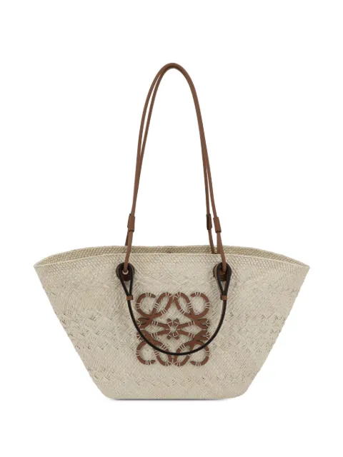 LOEWE Anagram straw basket tote bag