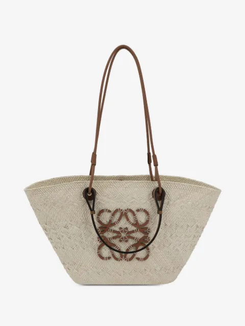 LOEWE Anagram straw basket tote bag
