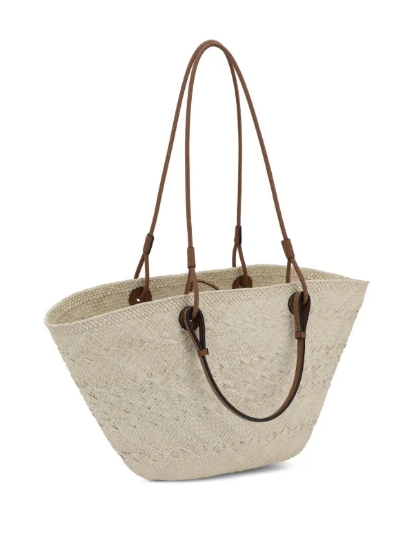 LOEWE Anagram Straw Basket Tote Bag | Neutrals | FARFETCH JO