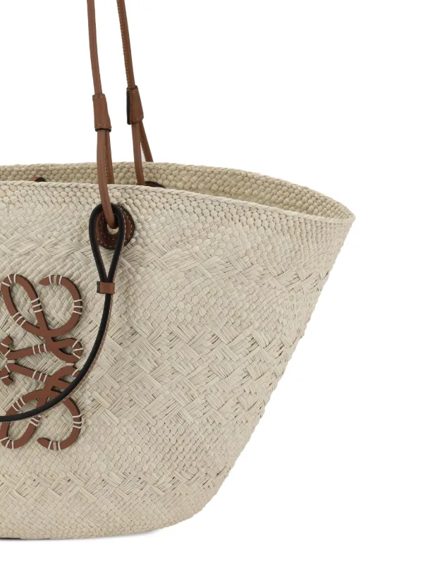 LOEWE Anagram Straw Basket Tote Bag | Neutrals | FARFETCH AO