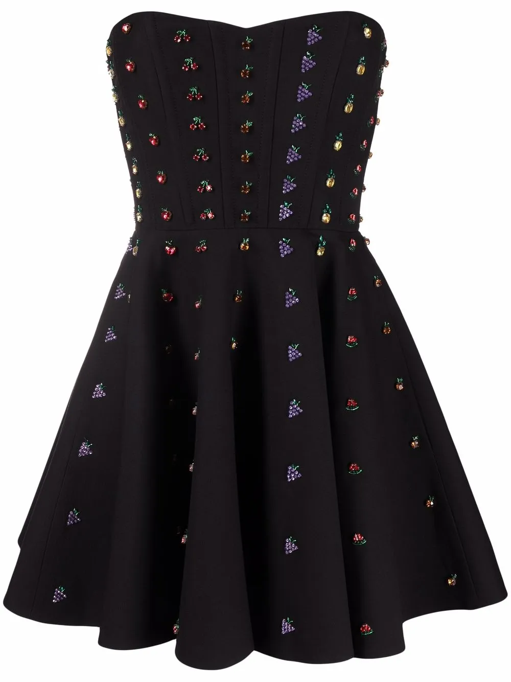 Valentino Garavani Mini-jurk verfraaid met kristallen Zwart