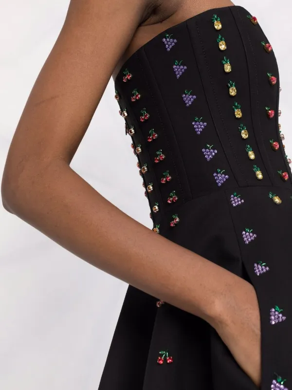 Valentino Garavani ビジュートリム ミニドレス | ブラック | FARFETCH JP
