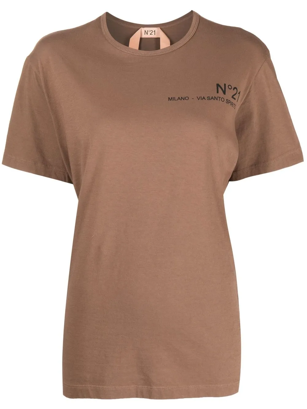 

Nº21 playera con logo estampado - Marrón