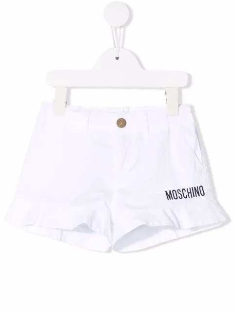 Moschino Kids شورت جينز بكرانيش