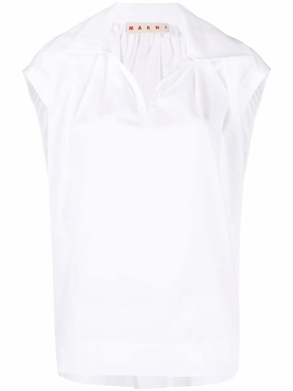 

Marni blusa con cuello en V - Blanco