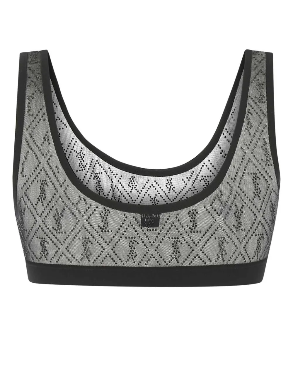 Image 2 of Saint Laurent rhinestone-logo bra