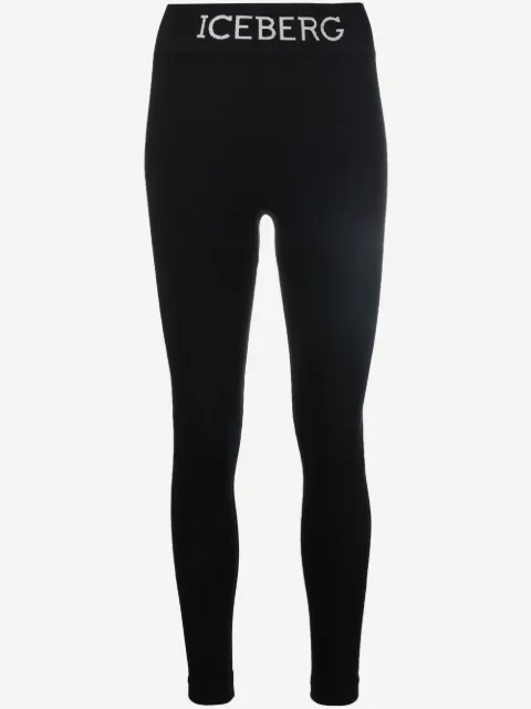 Iceberg logo print leggings 