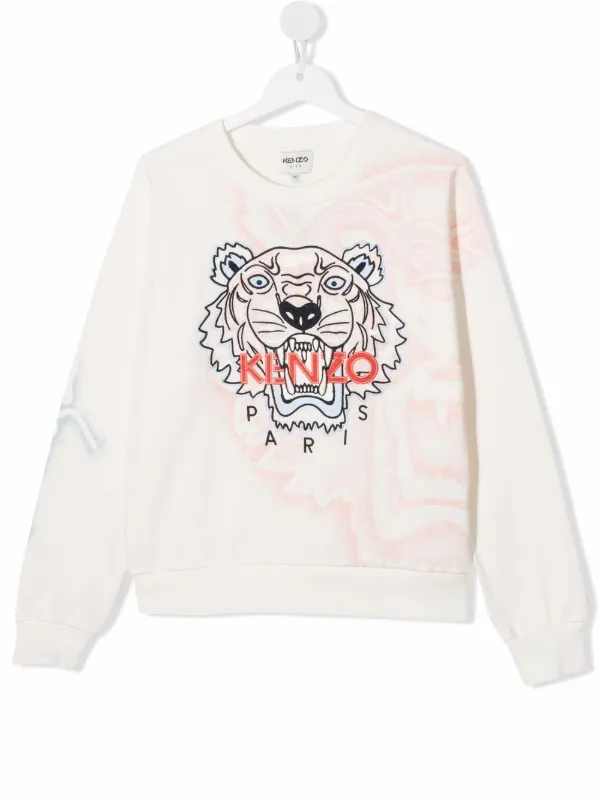 Kenzo Kids Signature tiger-embroidered 