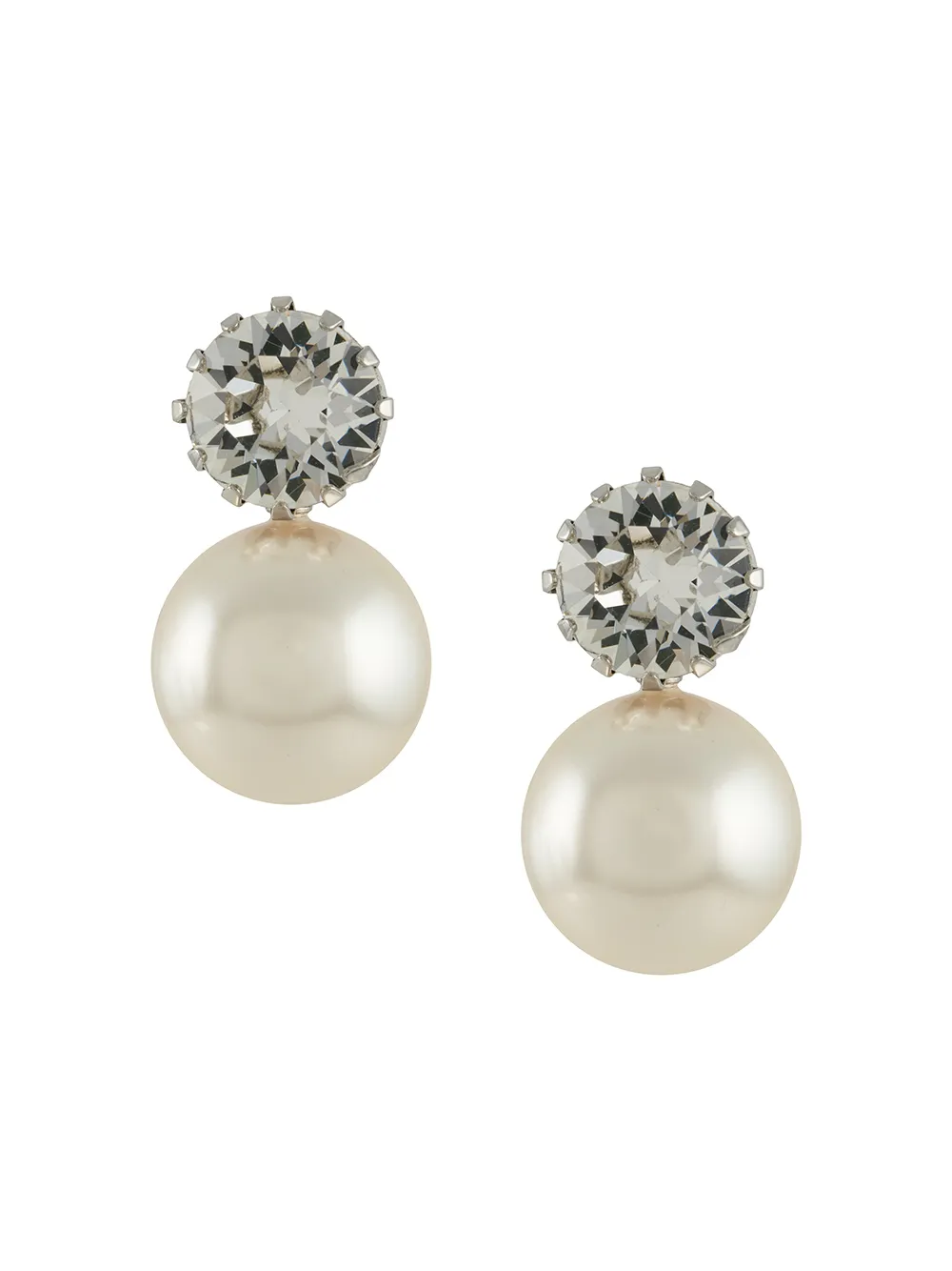 Shop Jennifer Behr Ines Pearl Earrings In Silver