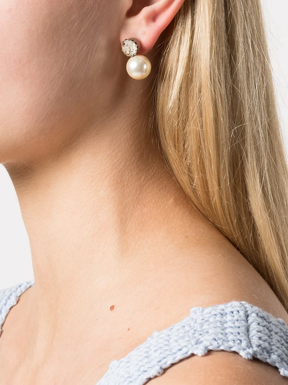 Shop Jennifer Behr Ines Pearl Earrings In Silver