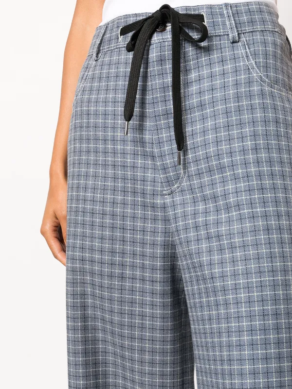 print Wool Wide Leg Trousers - Farfetch