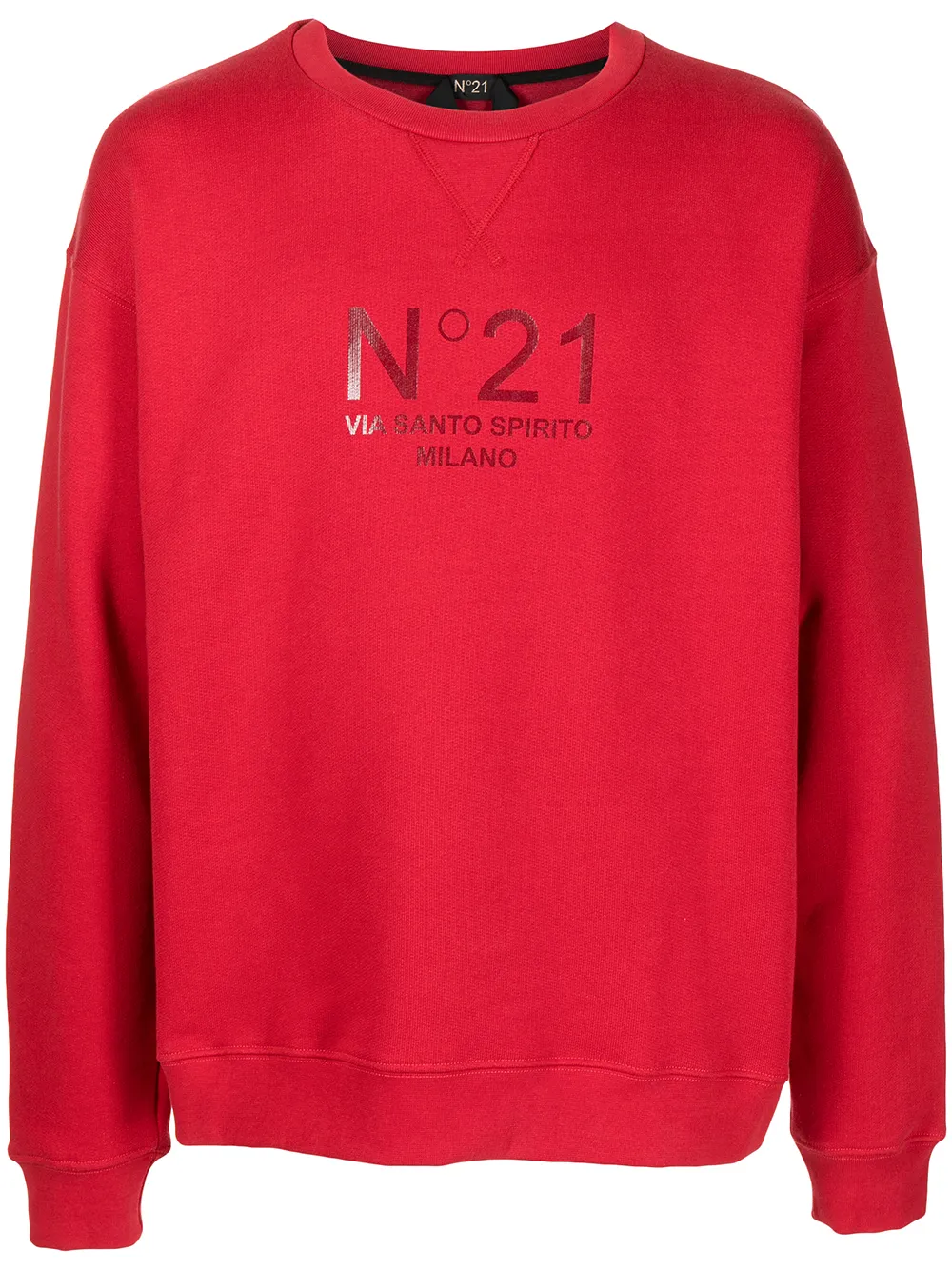 

Nº21 sudadera con logo estampado - Rojo