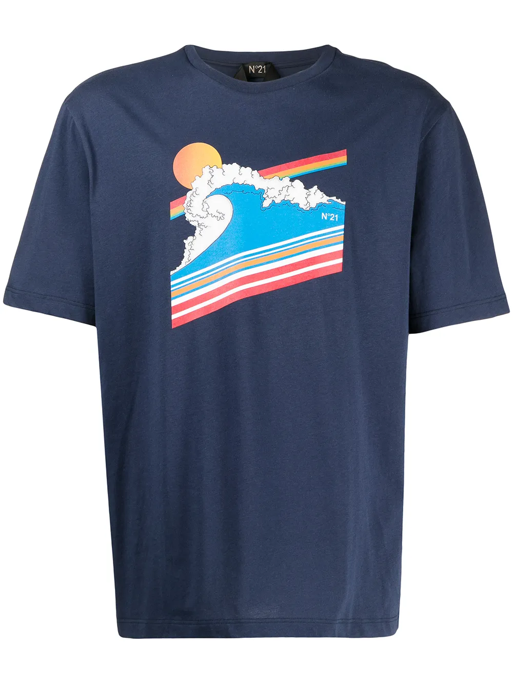 

Nº21 playera con estampado gráfico - Azul