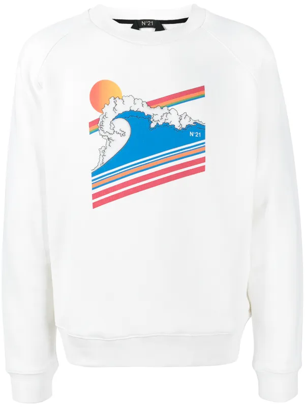 Nº21 Sun Wave Graphic Print Sweatshirt 