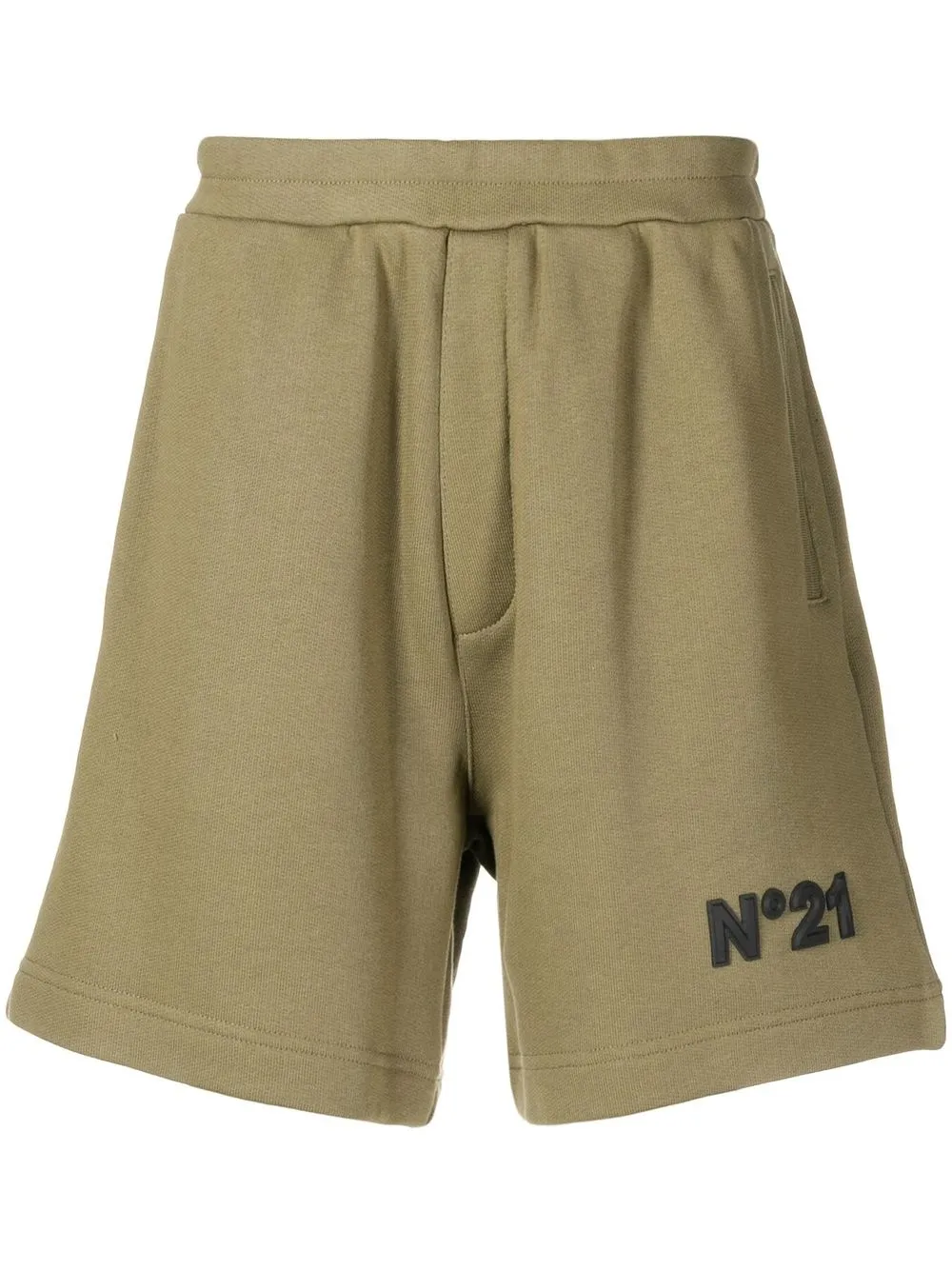 

Nº21 logo-patch track shorts - Green