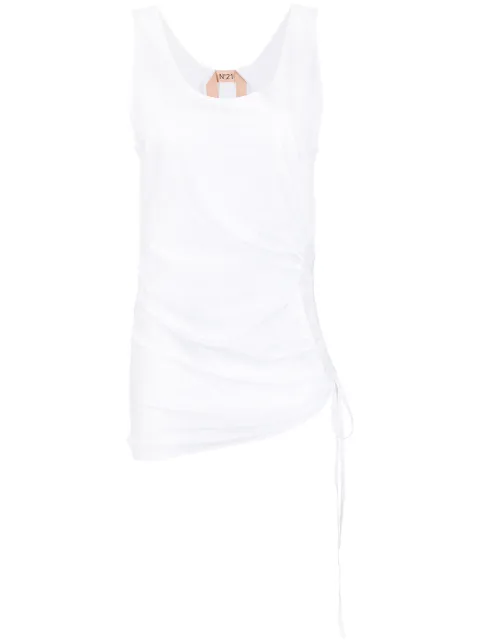 Nº21 cut-out gathered tank top