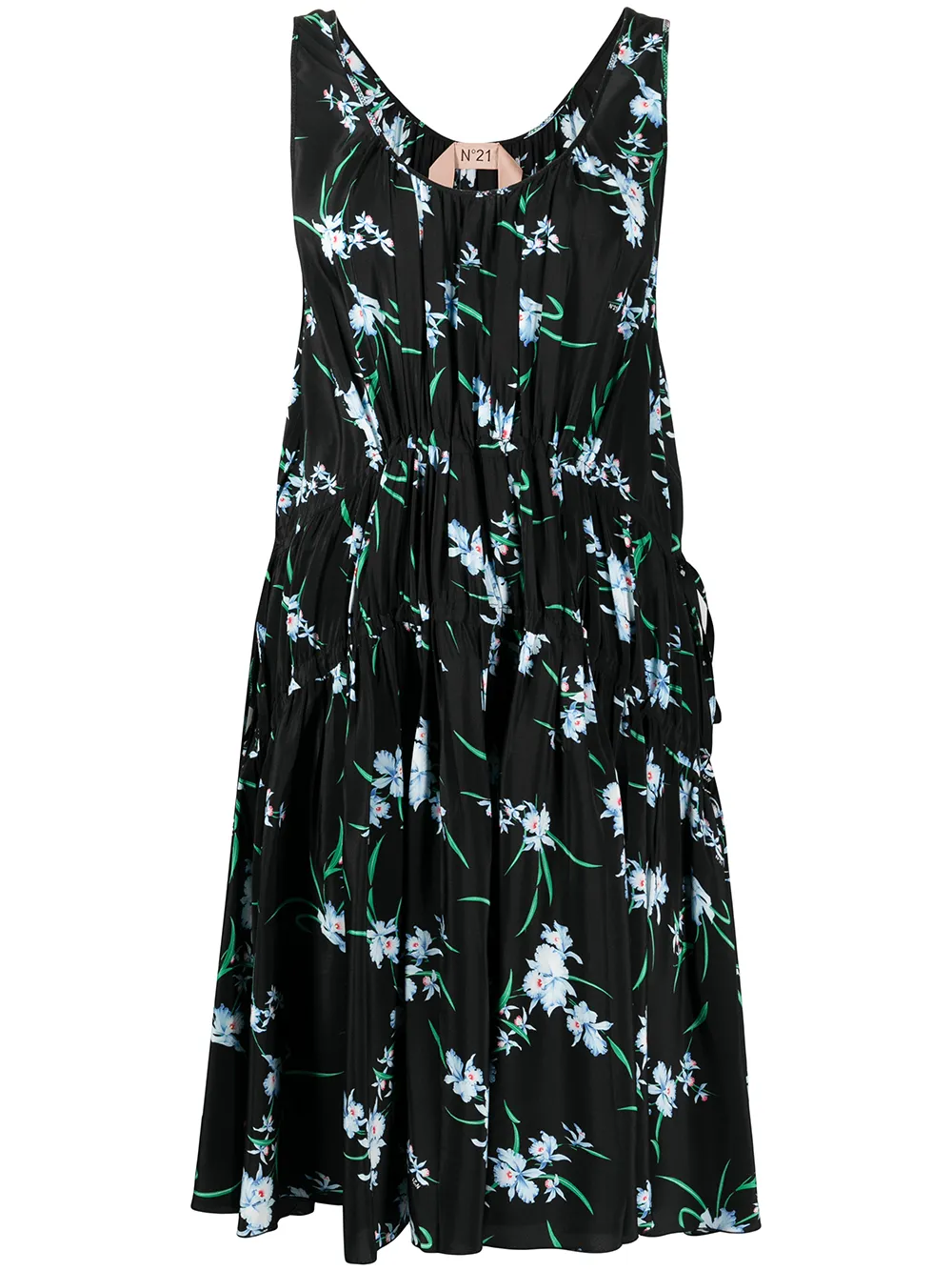 

Nº21 vestido midi con estampado floral - Negro