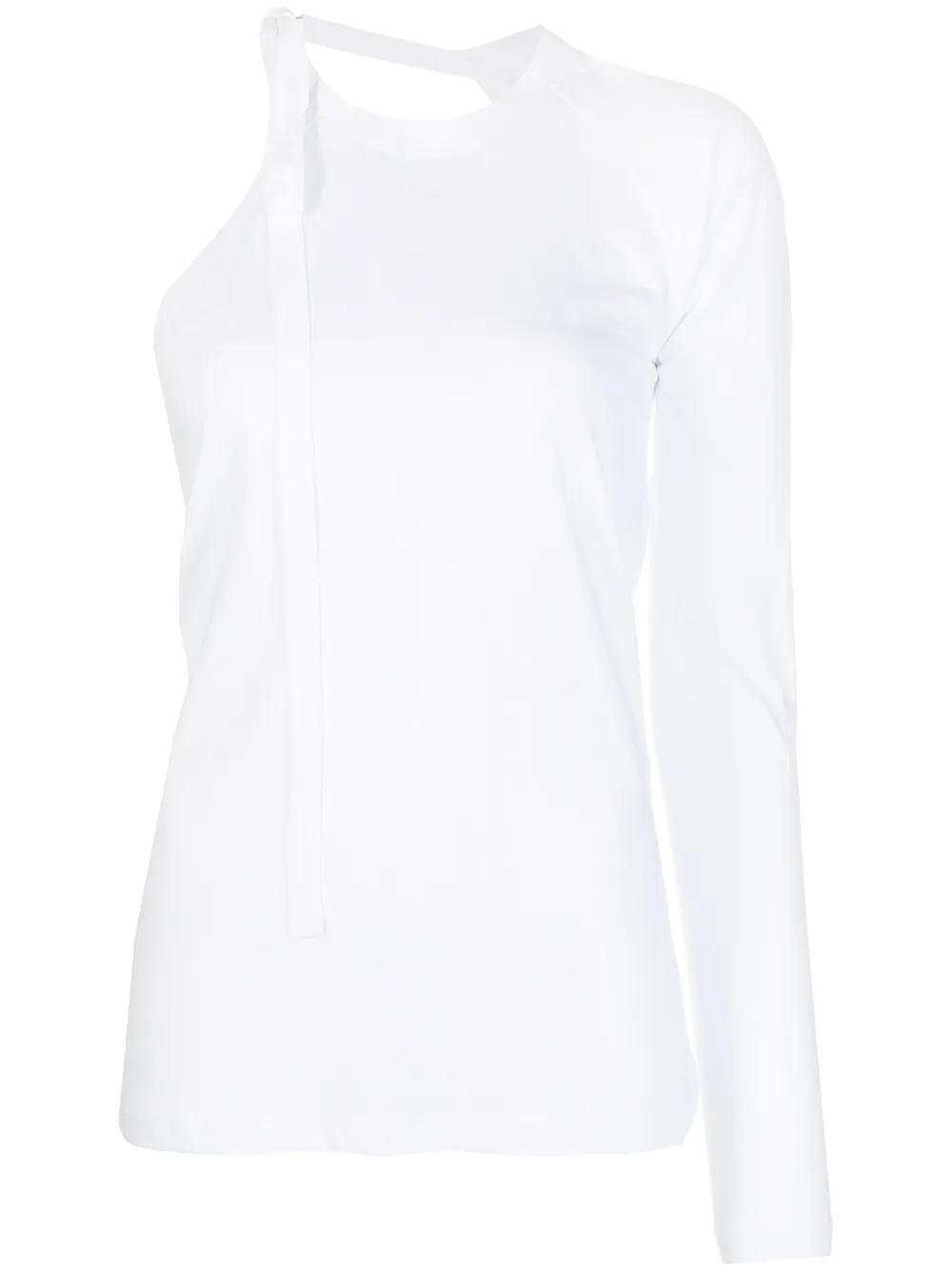 

Nº21 one-shoulder tie-fastening top - White