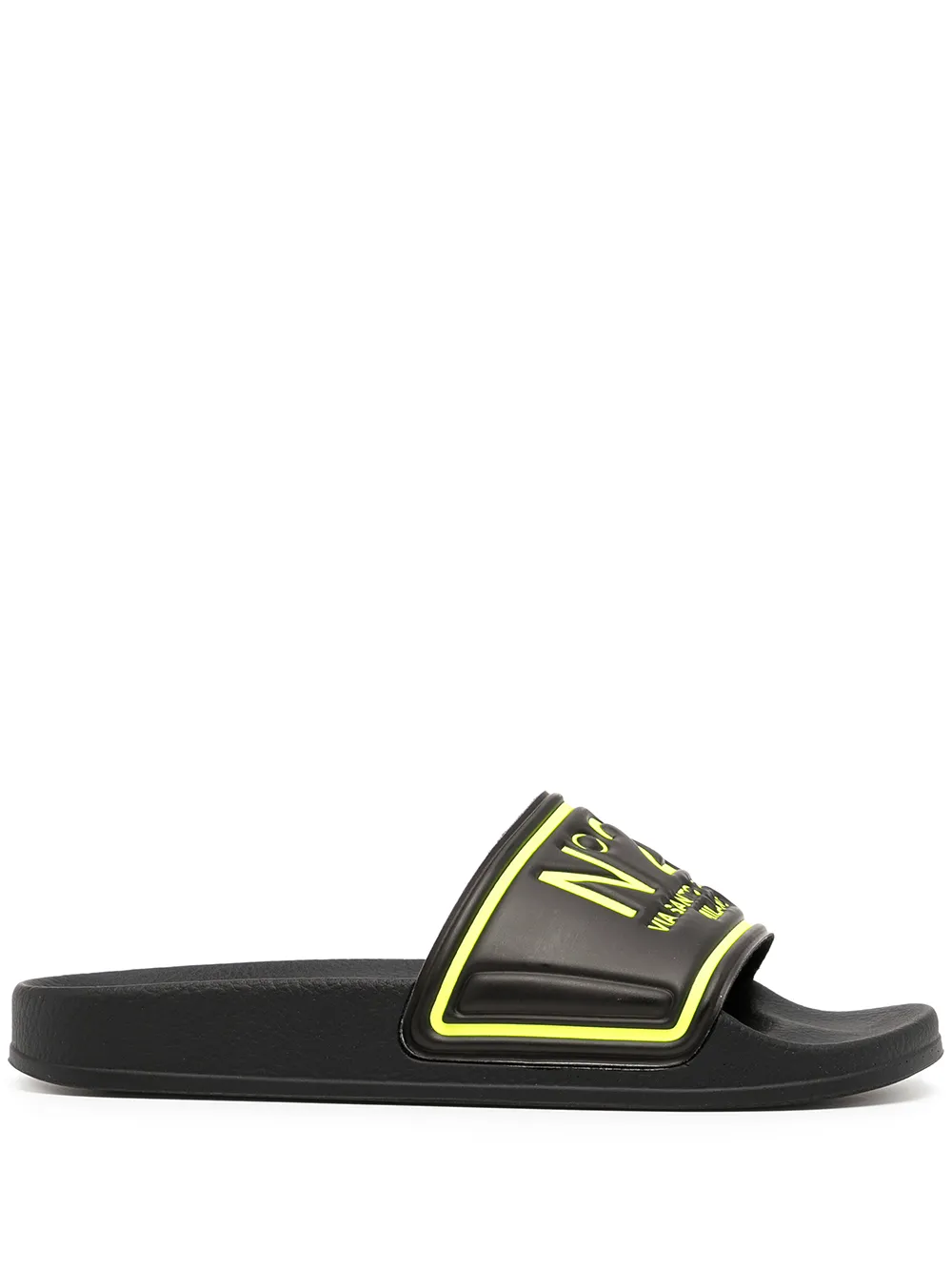 

Nº21 logo-debossed two-tone slides - Black