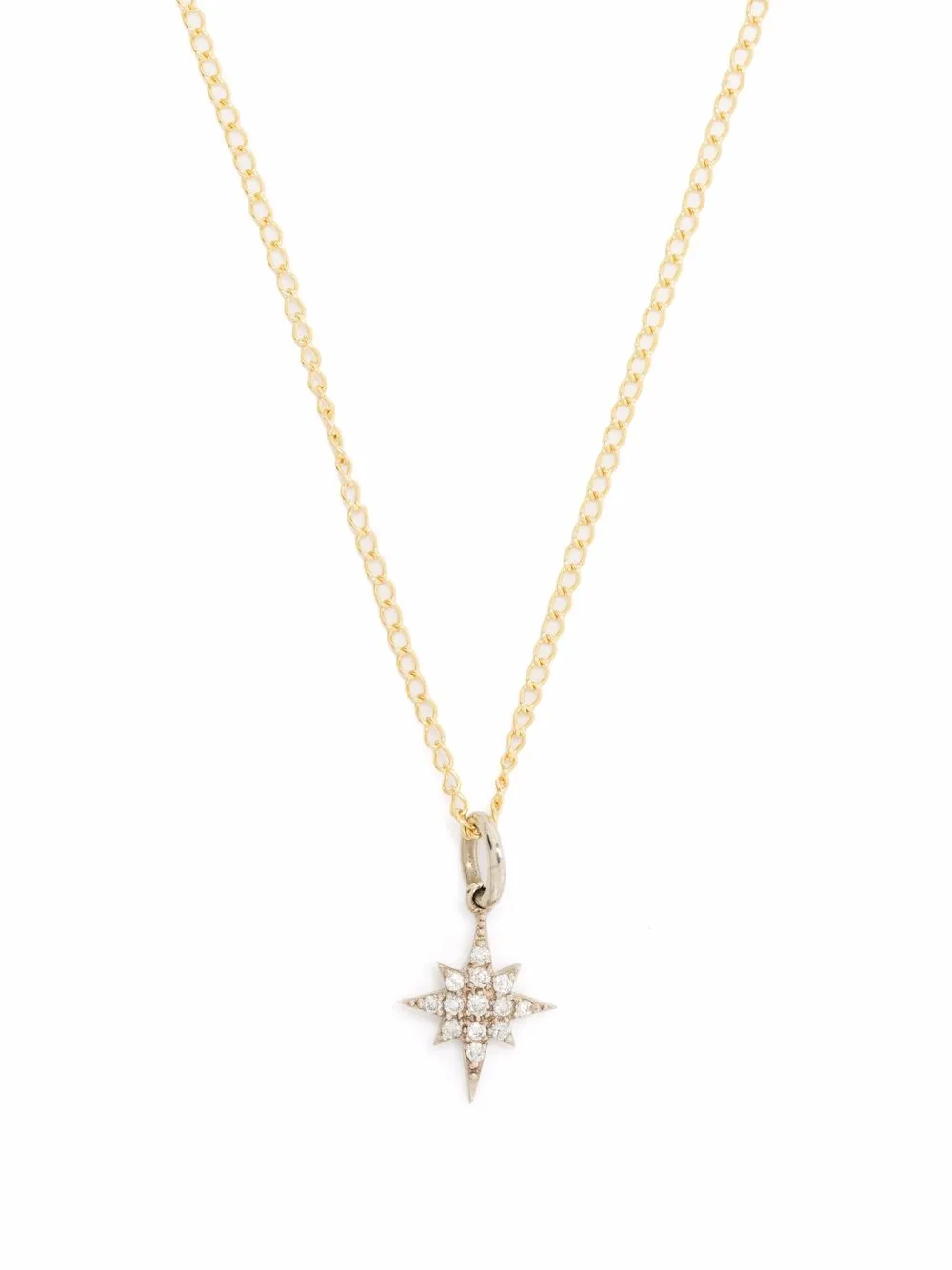 

ZAHAVA 10kt yellow gold Little Lila diamond starburst charm necklace