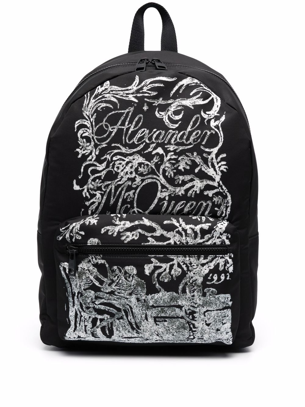 abstract-print backpack