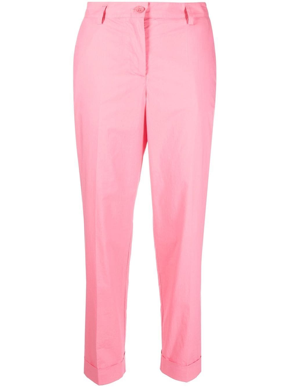P.a.r.o.s.h High-waisted Cropped Trousers In Pink