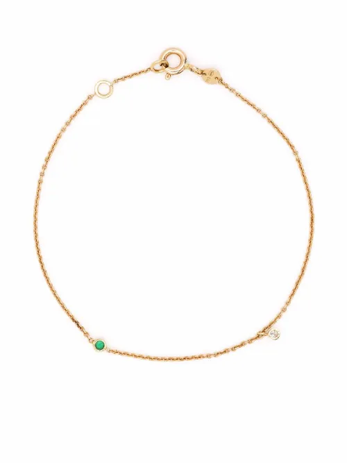 Bracelet Clarisse en 18ct serti de diamants et d'émeraudes - We by WHITEbIRD - Modalova