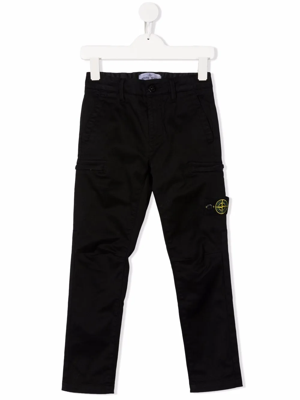 

Stone Island Junior pantalones con parche del logo - Negro