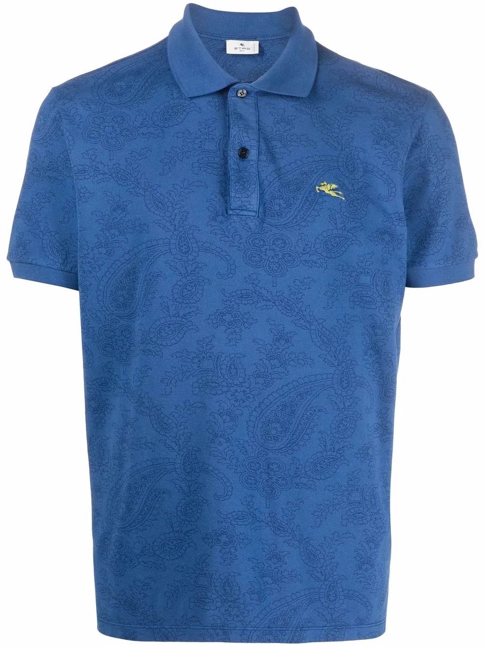 

ETRO playera tipo polo con estampado de cachemira - Azul