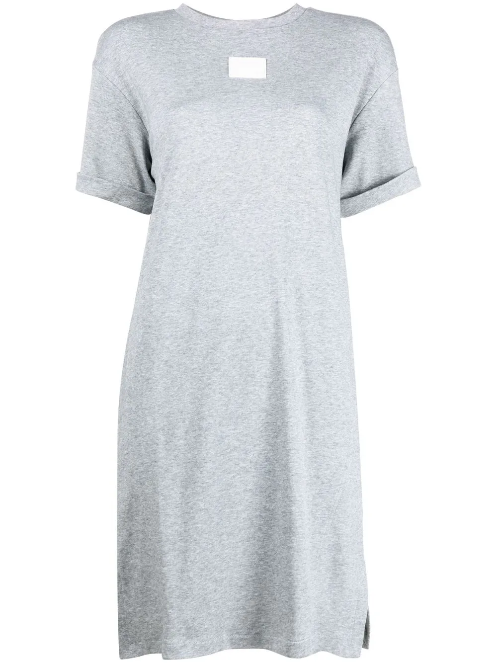 

HUGO vestido estilo playera con parche del logo - Gris