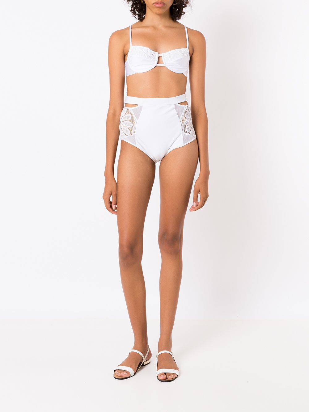 Martha Medeiros High waist bikinislip - Wit