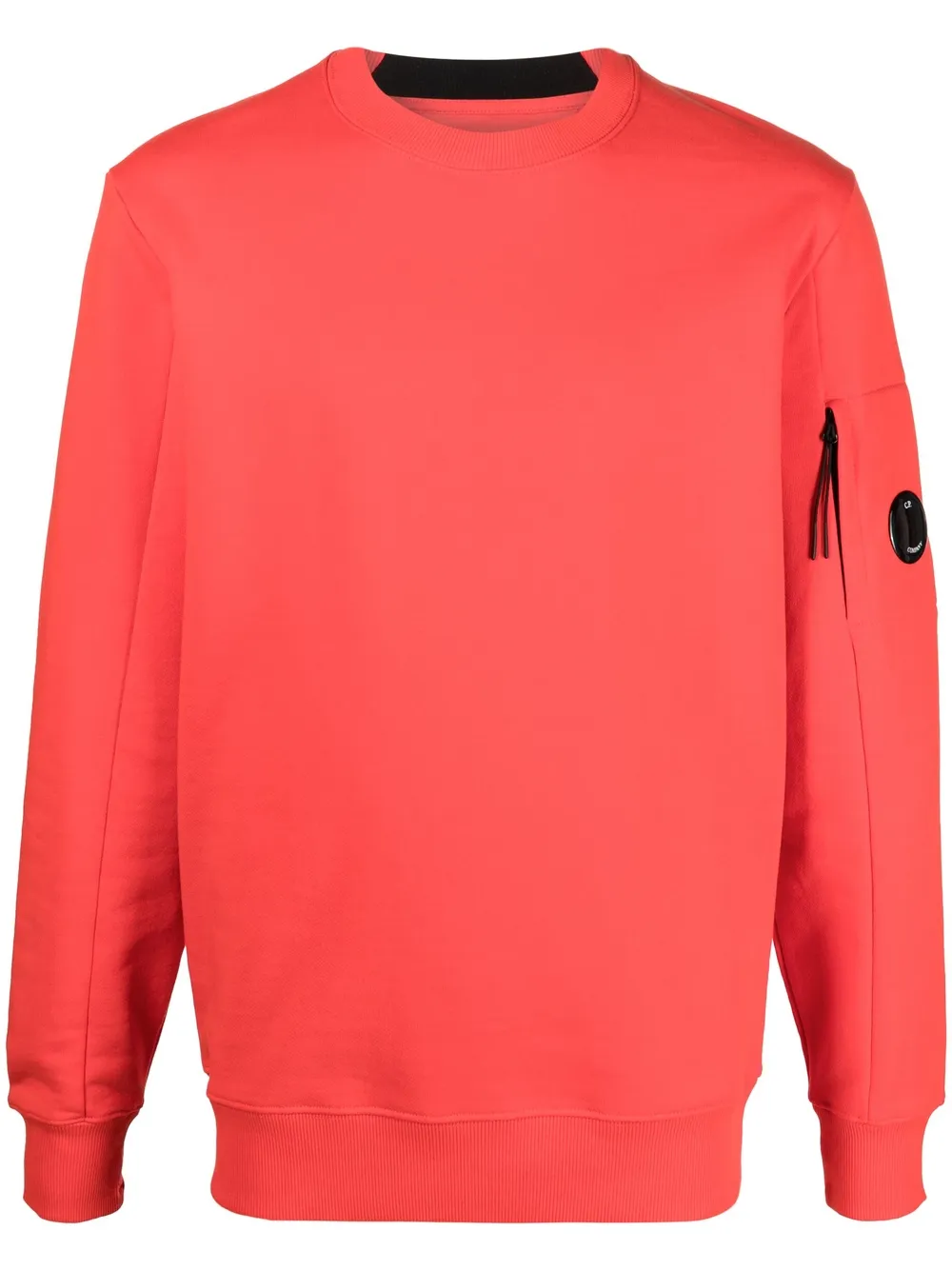 

C.P. Company Lens-embellished rib-trimmed sweatshirt - Red