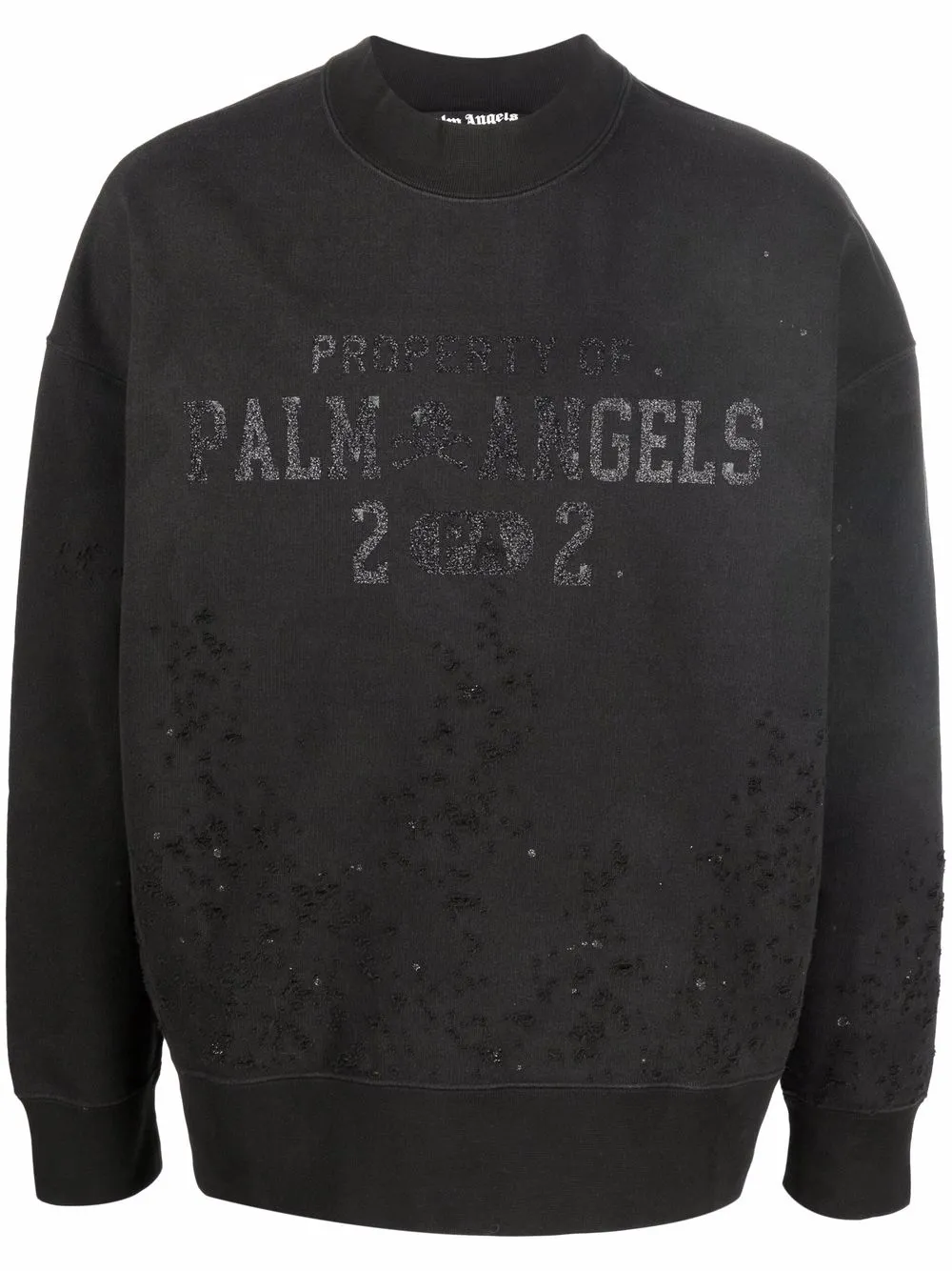 

Palm Angels sudadera con logo y efecto envejecido - Negro