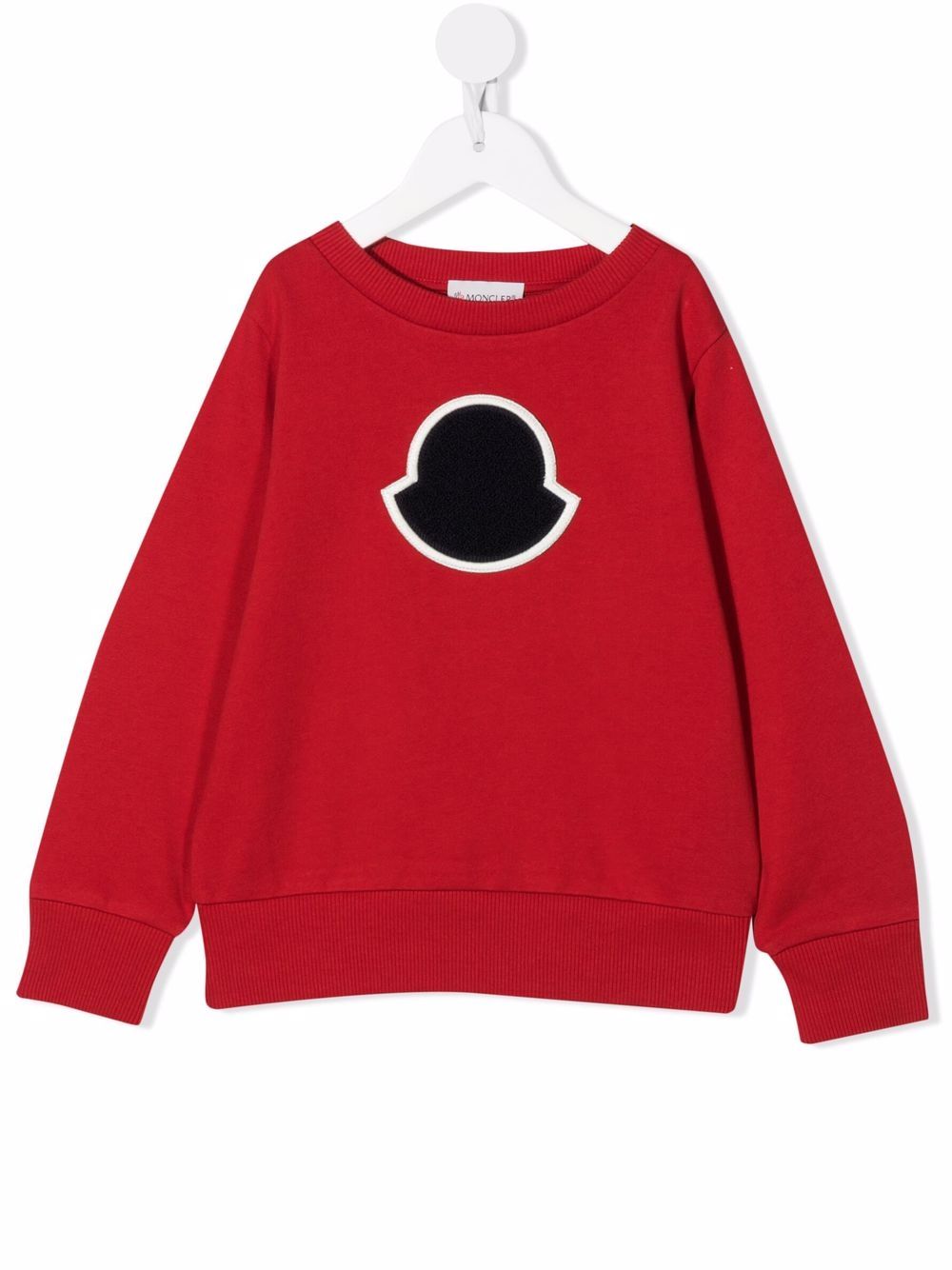 

Moncler Enfant sudadera con parche del logo - Rojo