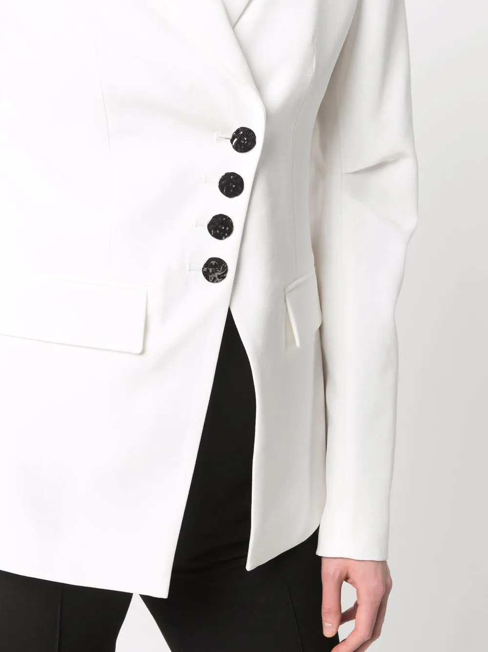Krizia Blazer met enkele rij knopen Wit