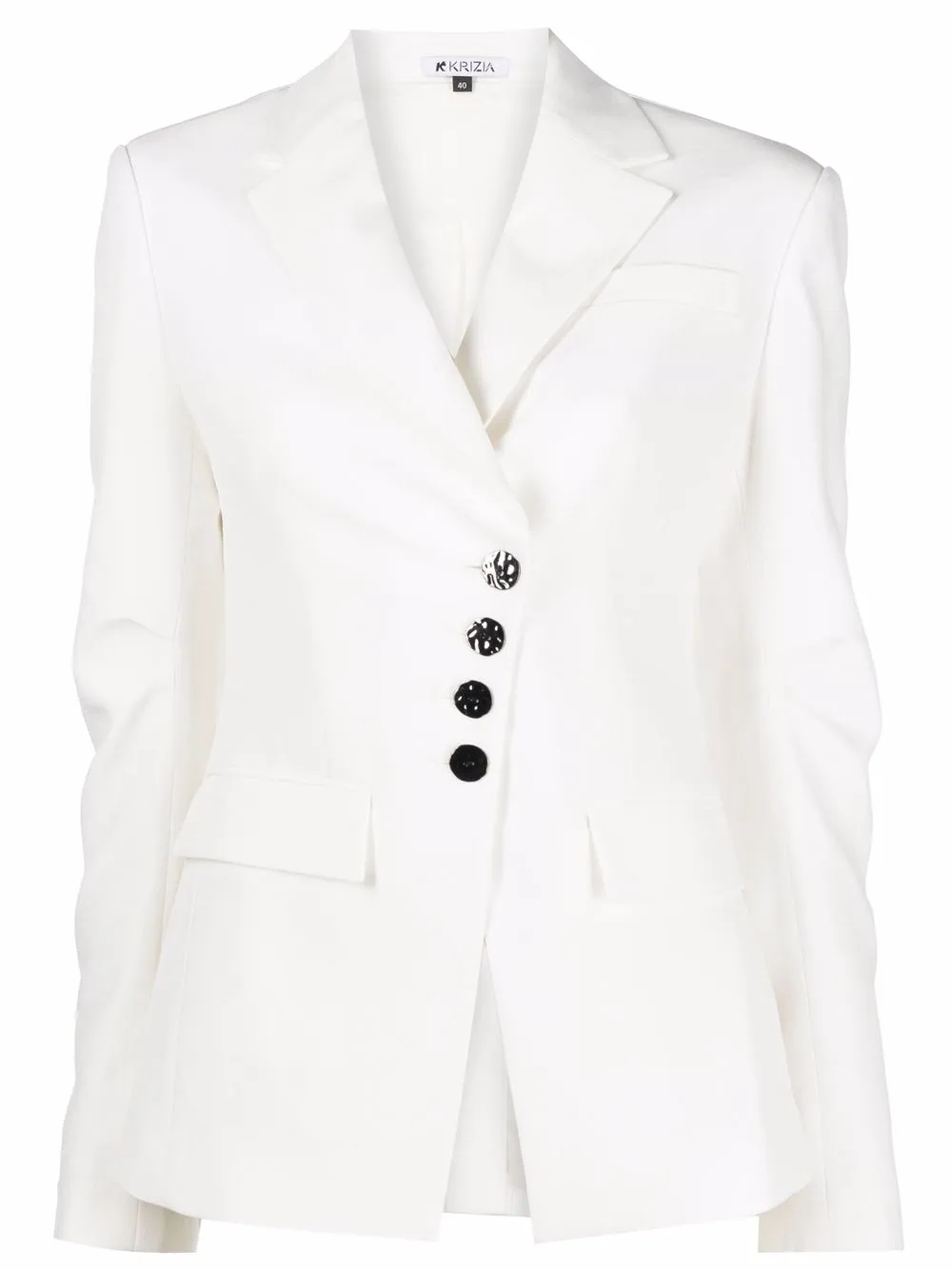 Krizia asymmetric single-breasted blazer | White | Image 1