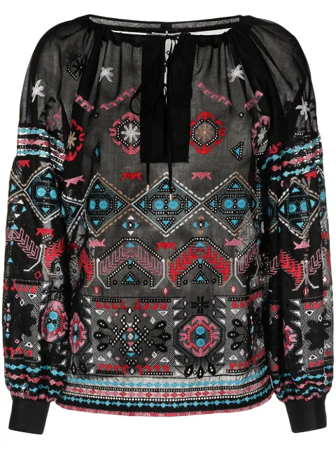 Ermanno Scervino blusa bordada manga larga