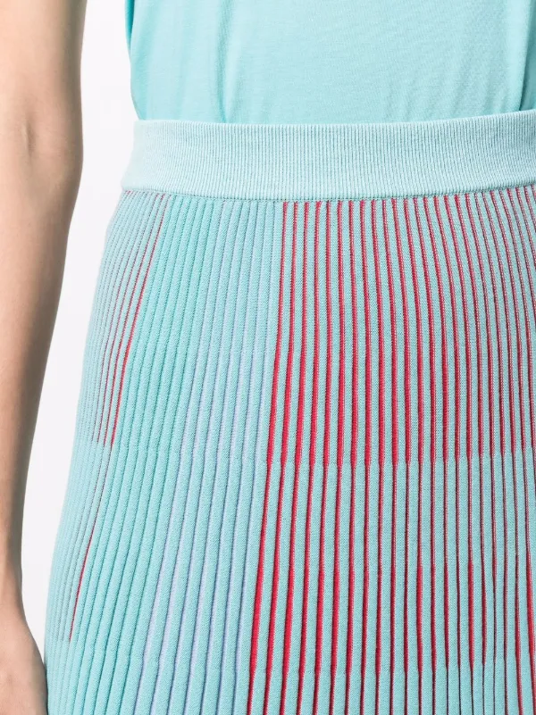 スカート EMPORIO ARMANI Woman Skirt Blue EW000756AF12438 FB057 Emporio Armani Pleated Midi Skirt | Blue | FARFETCH