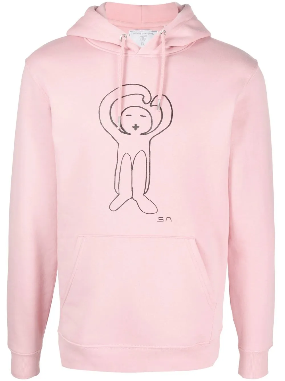 

Société Anonyme graphic-print drawstring hoodie - Pink