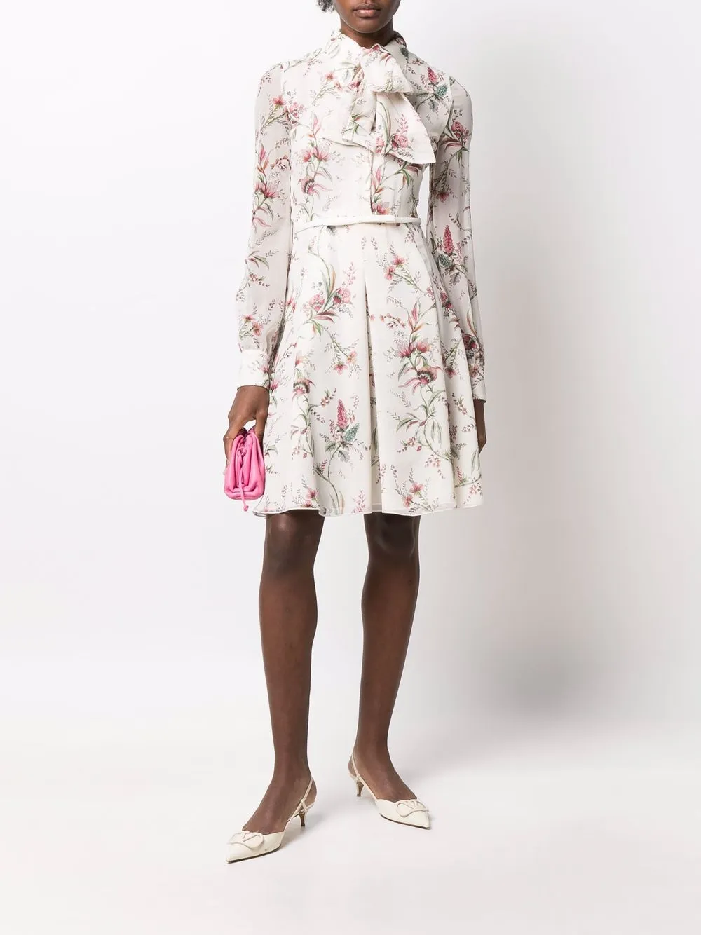 Giambattista Valli Jurk met bloemenprint - Beige